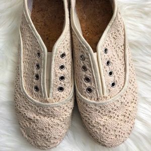 White espadrille like flats